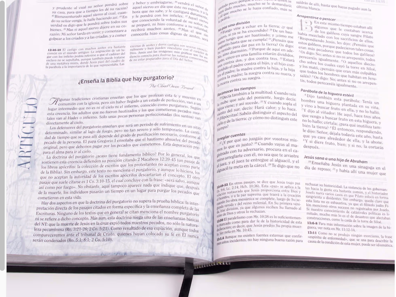 Biblia de Estudio de Apologética, negro imitación piel