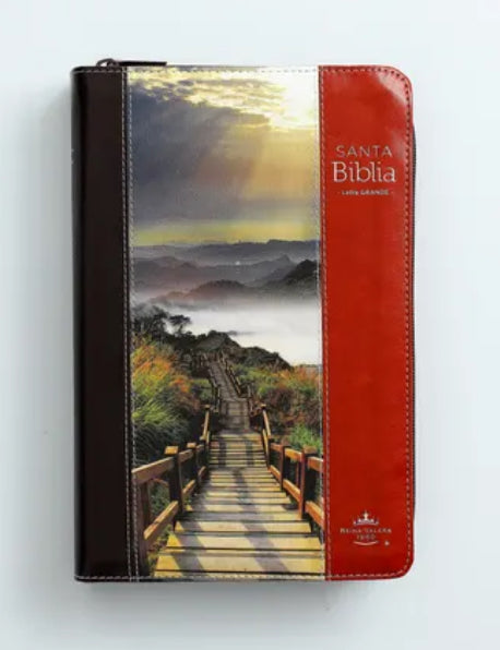Biblia Camino con Cierre Letra Grande 12 puntos RV1960 imit. piel café con índice