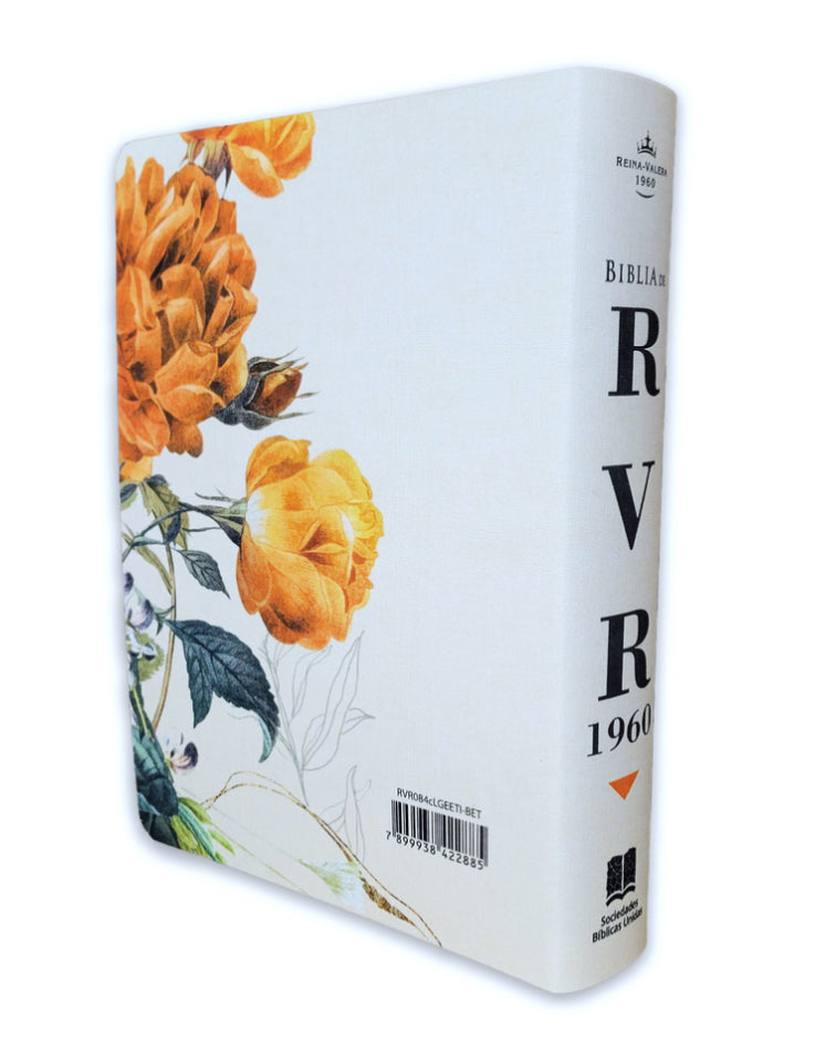 Biblia de Estudio Teológico para Mujer RV1960 imit piel tejida floral con índice