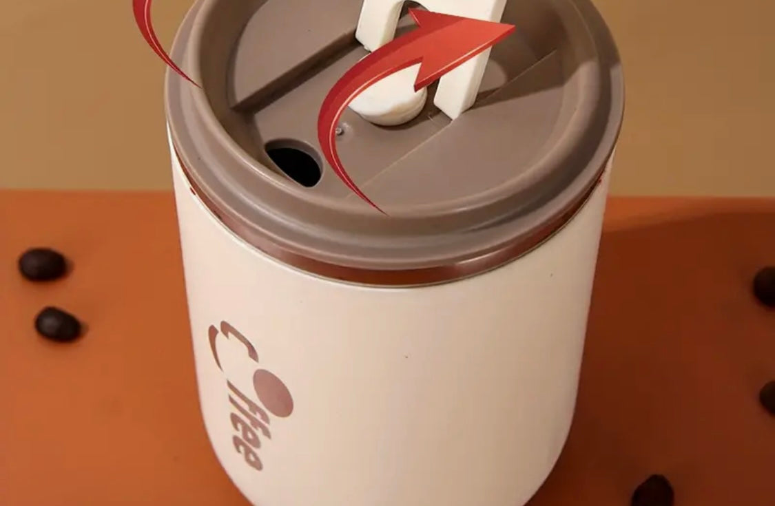 Coffee Mug With Straw And Lid