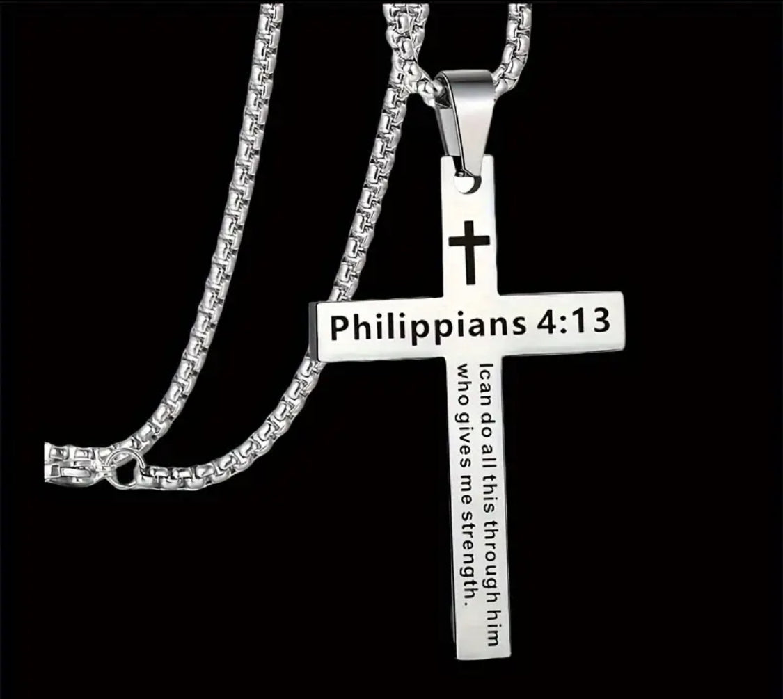 Collar Con Verso Philippian 4:13 (Filipenses)4:13