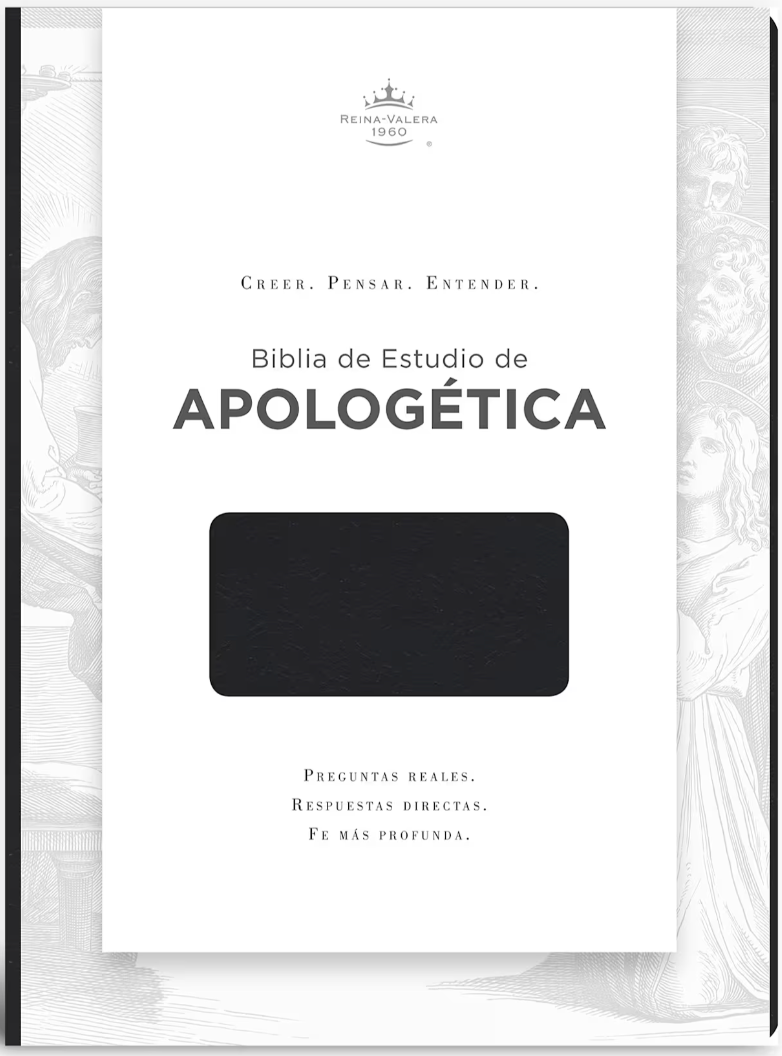 Biblia de Estudio de Apologética, negro imitación piel
