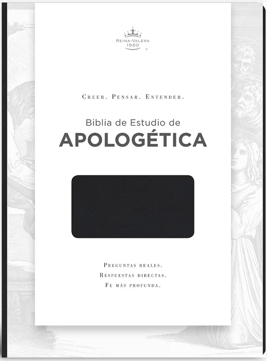 Biblia de Estudio de Apologética, negro imitación piel